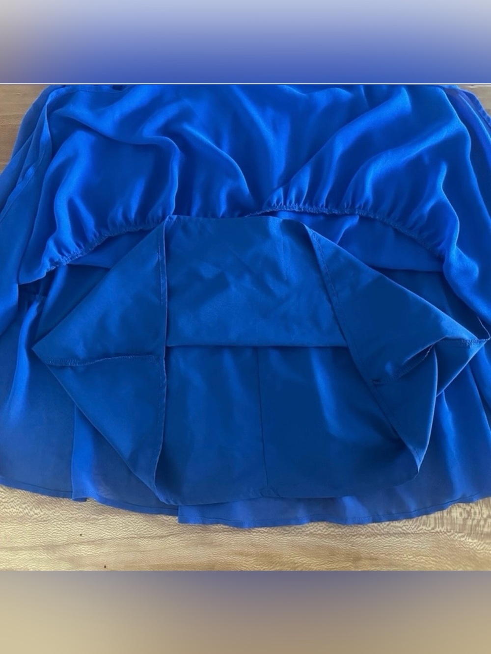 Sam Edelman Royal Blue Chiffon 
Ruffle Sleeve Tiered Dress | Size: XS - Picture 5 of 12